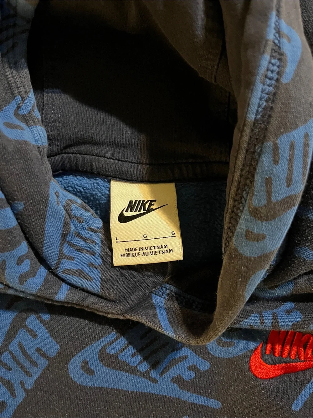 Nike Kids Black, Red & Navy Lot of 3 Hoodies with Red Accents Medium and Large
